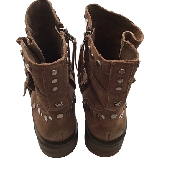 Sam Edelman 7.5 Drea Suede Studded Moto Boots NEW - Picture 7 of 9